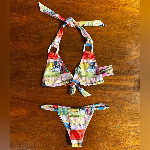 Strawberry Milk Mob “Hotter Tot” Bikini Top And Bottom Set Medium New With Tags! - Picture 5 of 11